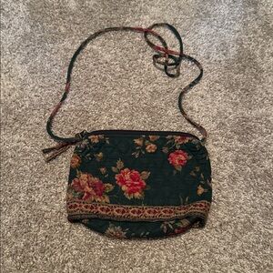 Vera Bradley Floral Quilted Purse Bag - Rare Greenbriar print vintage